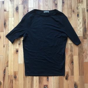 Acne XS black t shirt 3/4 length sleeves